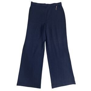 Vintage St John Sport Sz 10 Santana Knit Wide Leg Pull On Pants Elastic Waist